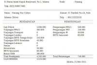 Contoh Slip Gaji PT Indomarco Prismatama