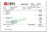 Contoh Slip Gaji Bank DBS Indonesia