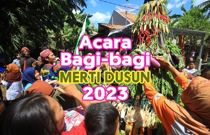 Acara bagi-bagi pada tujuan dari merti Dusun untuk kebersamaan