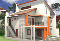 contoh atap rumah minimalis 3 trap dengan material baja ringan 1