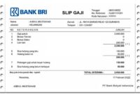COntoh SLip Gaji Bank Rakyat Indonesia (BRI)