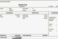 Contoh Slip Gaji Perusahaan Asing