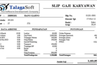 Contoh Slip Gaji Toko Kelontong