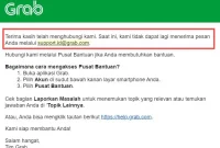 Email bantuan Grab