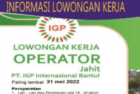 Gaji PT IGP Internasional Terbaru