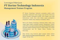 Gaji PT Borine Technology Indonesia Terbaru