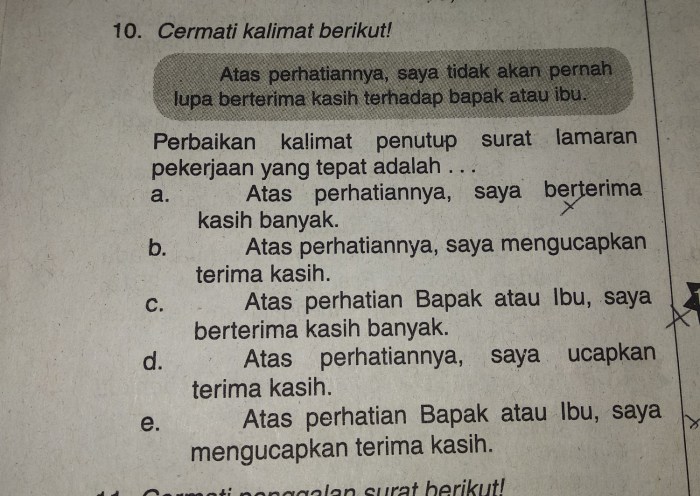 penutup surat lamaran efektif terbaru