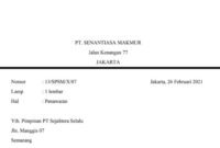 format penulisan alamat di lamaran terbaru