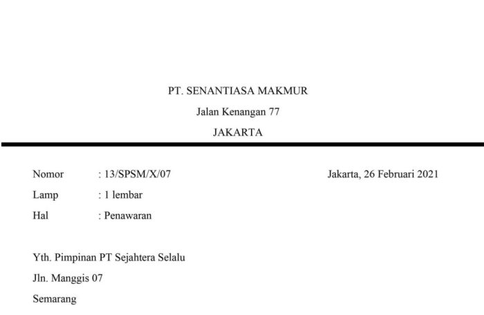 format penulisan alamat di lamaran terbaru