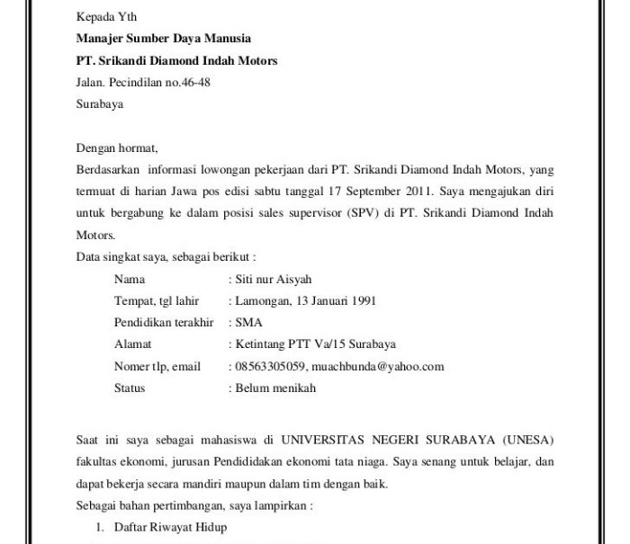 lamaran surat inggris lamaran surat inggris