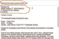 surat lamaran kerja internasional