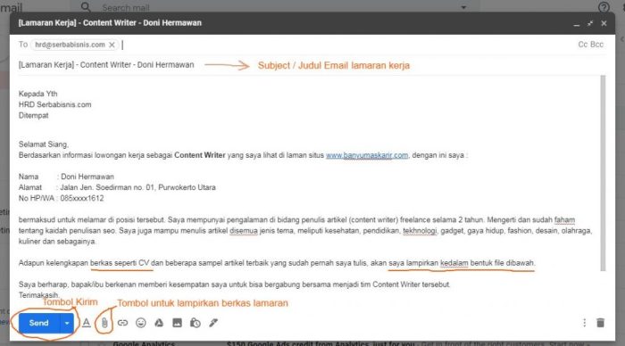 lamaran contoh surat bahasa inggris mengirim lewat melamar pekerjaan pengantar perusahaan benar pengiriman dikirim dentmasoci tidak dilengkapi kepada dokumen ngelamar