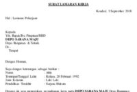 surat lamaran kerja singkat terbaru