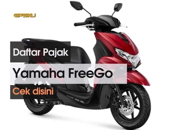 pajak motor Yamaha FreeGo
