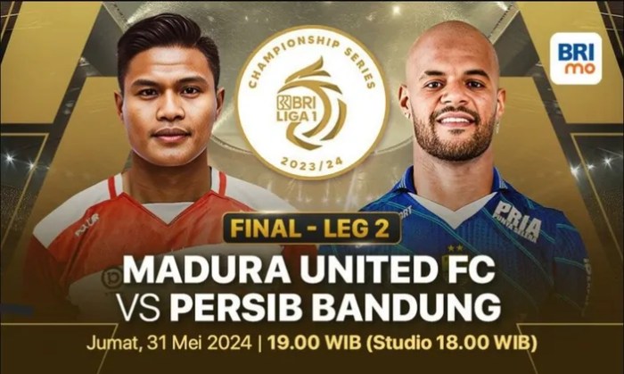 Link live Streaming Final Liga 1: Madura United vs Persib Bandung