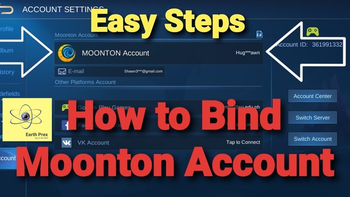 Moonton account sign up