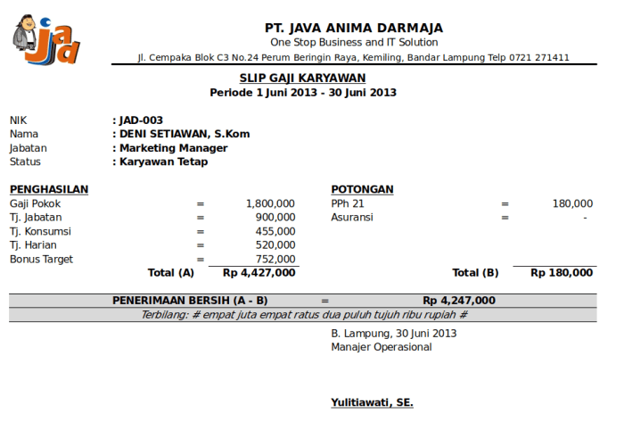 Gaji karyawan tetap superindo