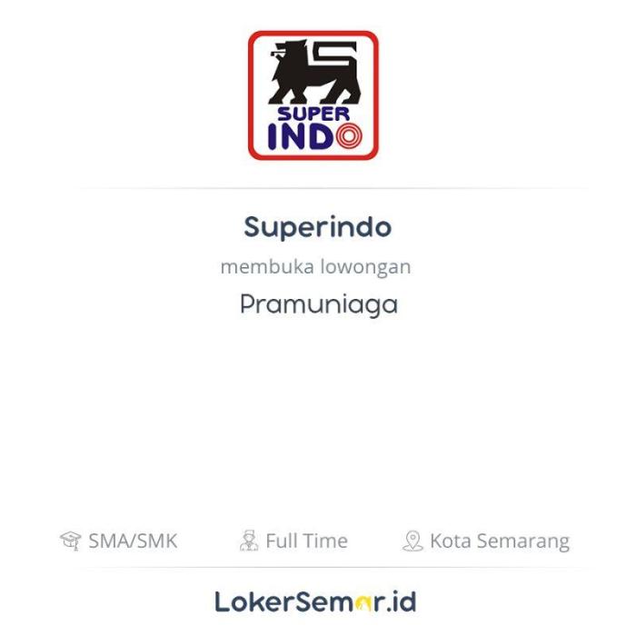 Gaji pramuniaga senior superindo