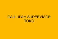 Gaji supervisor toko superindo