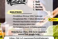 Gaji Karyawan Warung Makan Soto Banjar Pak Kumis