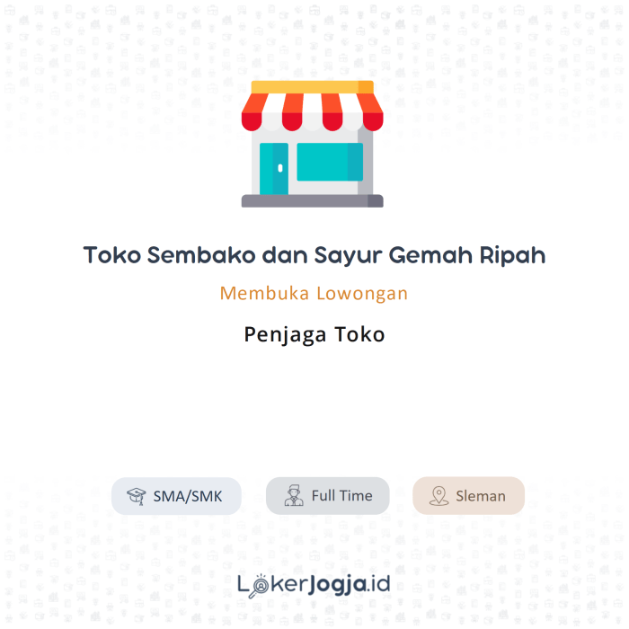 Gaji Karyawan Toko Berkat Sembako