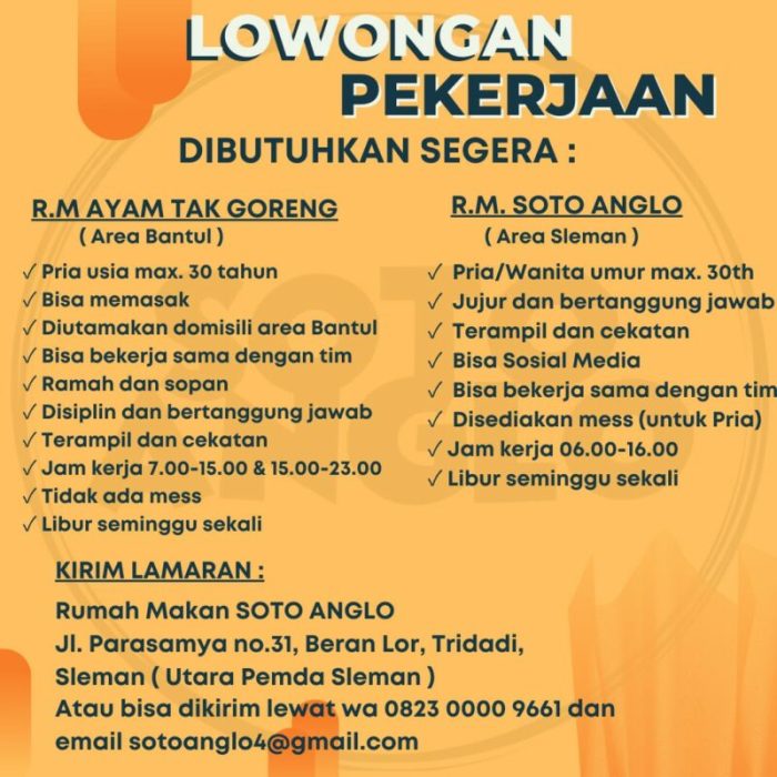 Gaji Karyawan Warung Makan Soto Semarang Pak No