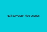 Gaji Karyawan Kios Komputer