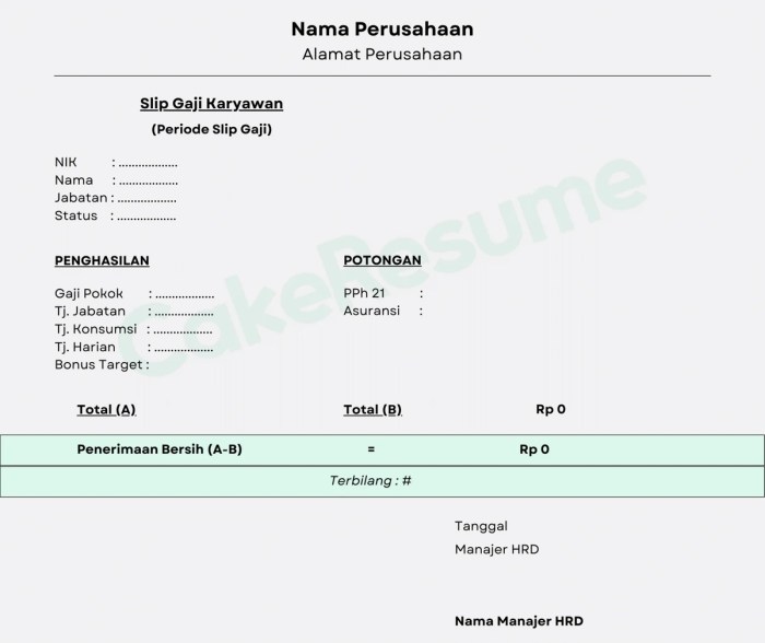 Gaji Karyawan CV Cahaya Teknik