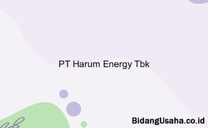 Gaji PT Harum Energy Tbk