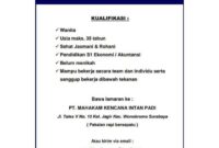 Gaji PT Mahakam Kencana Intan Padi