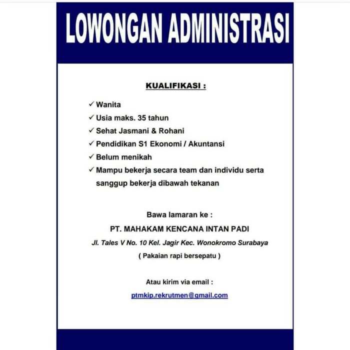 PT. MAHAKAM KENCANA INTAN PADI - BAKAK-UNISMA Gaji PT Mahakam Kencana Intan Padi