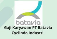 Gaji PT Batavia Cylindo Indonesia