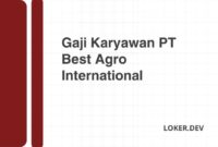 Gaji PT Best Agro International