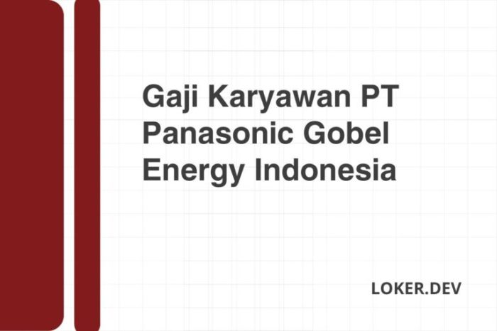 Gaji PT Panasonic Industrial Asia Pte Ltd