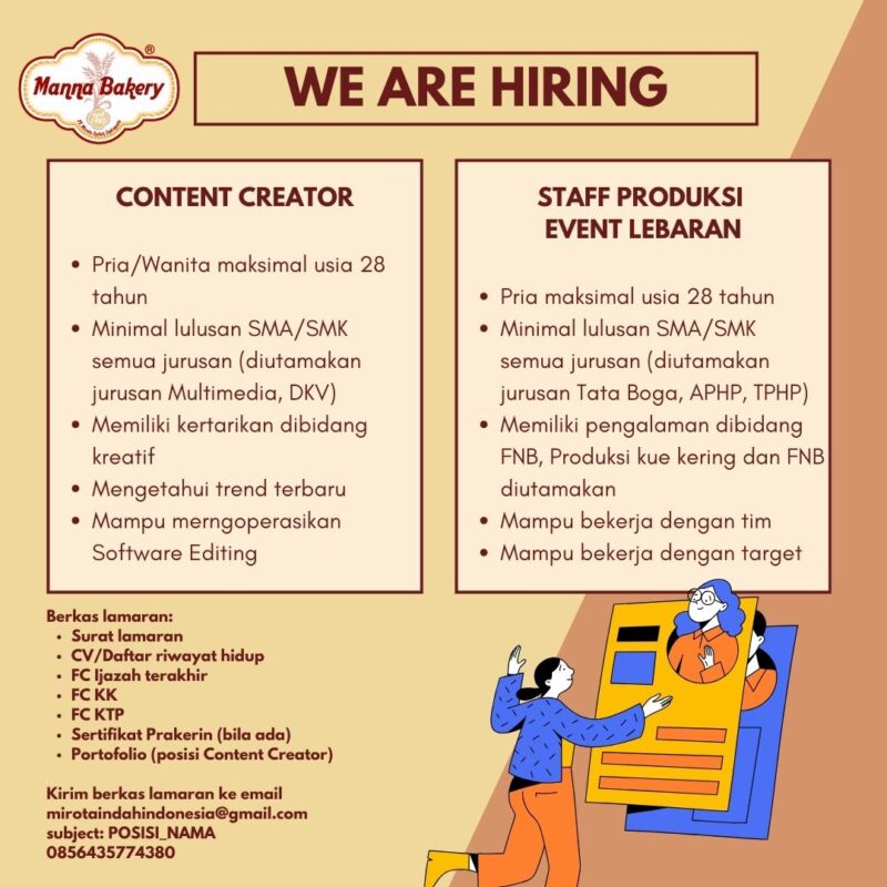 Lowongan Kerja Content Creator - Staff Produksi Event Lebaran di PT ... Gaji PT Mirota Indah Indonesia