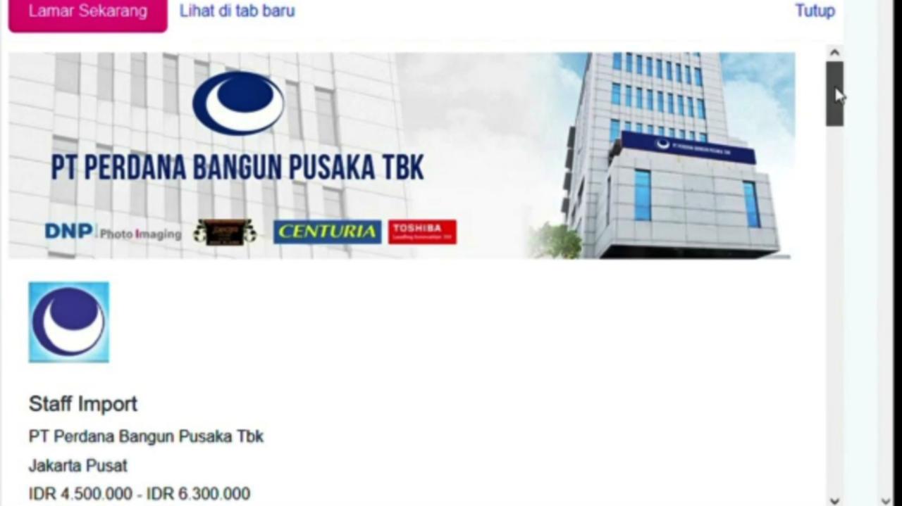 Gaji PT Westa Pusaka Kusuma
