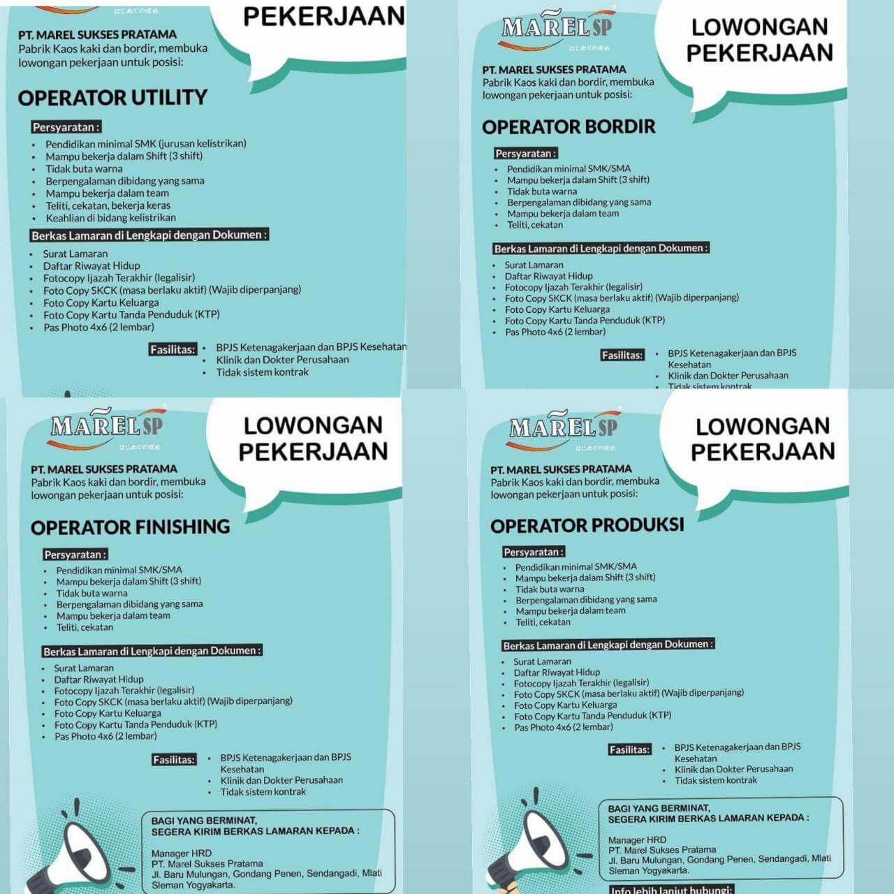 Gaji PT Marel Sukses Pratama