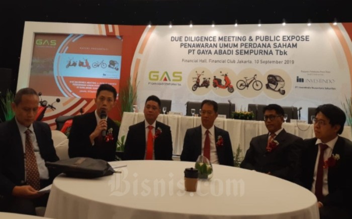 Tekan Polusi Udara, Gaya Abadi (SLIS) Siap Genjot Penjualan Motor Listrik Gaji PT Gaya Abadi Sempurna